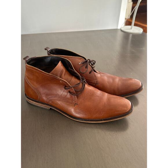 Joseph Abboud Cosmo Leather Plain Toe Oxfords brown size 45 US 11 1/2 - Picture 1 of 6